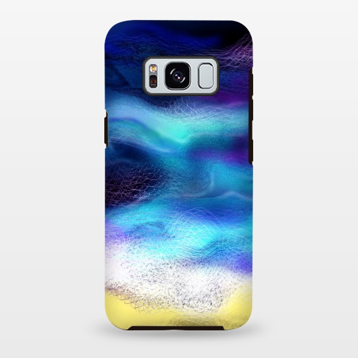 Galaxy S8 plus StrongFit Beach blue ocean sea breeze abstract art by Josie