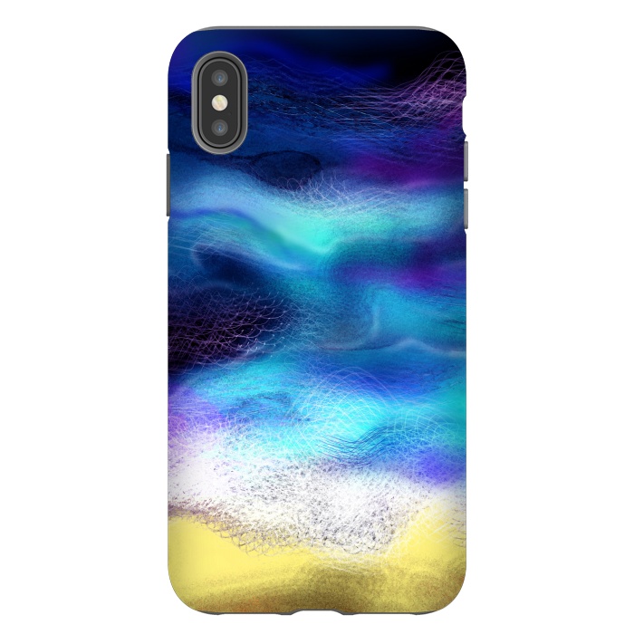 iPhone Xs Max StrongFit Beach blue ocean sea breeze abstract art by Josie