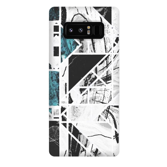Galaxy Note 8 StrongFit Ink brushed marble tiles by Oana 