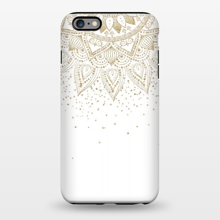 iPhone 6/6s plus StrongFit Elegant Gold Mandala Confetti Design by InovArts
