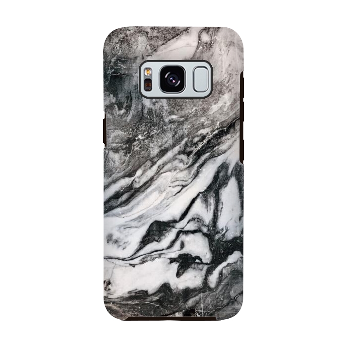 Galaxy S8 StrongFit White and black Marble by Winston