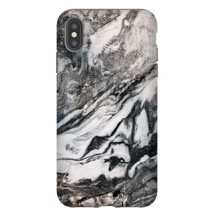 iPhone Xs Max StrongFit White and black Marble by Winston