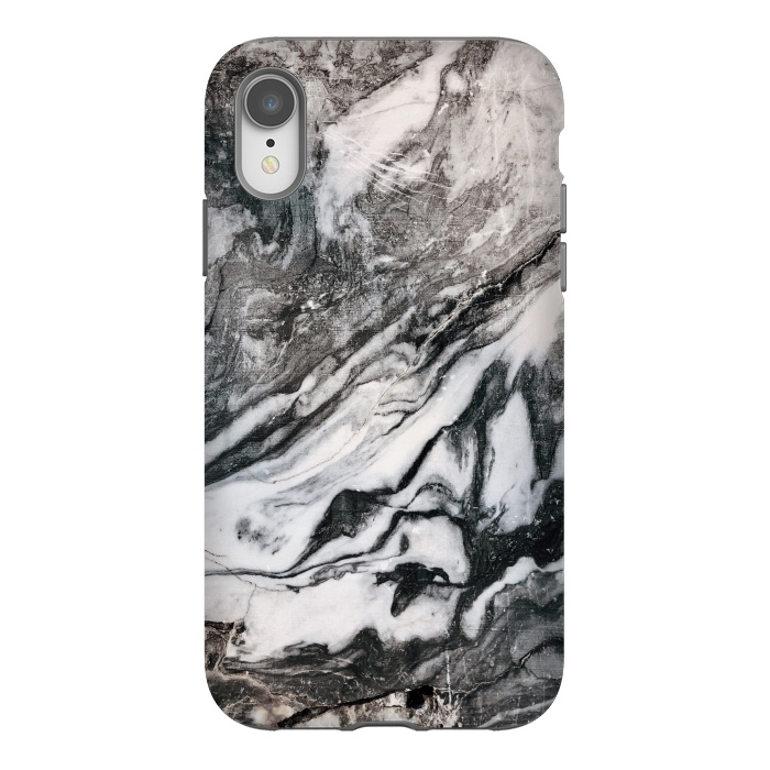 iPhone Xr StrongFit White and black Marble by Winston