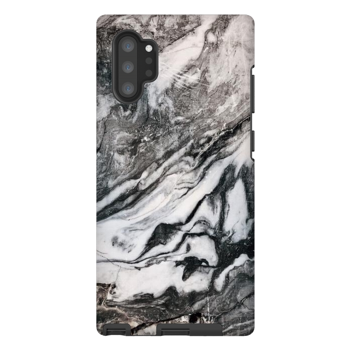Galaxy Note 10 plus StrongFit White and black Marble by Winston