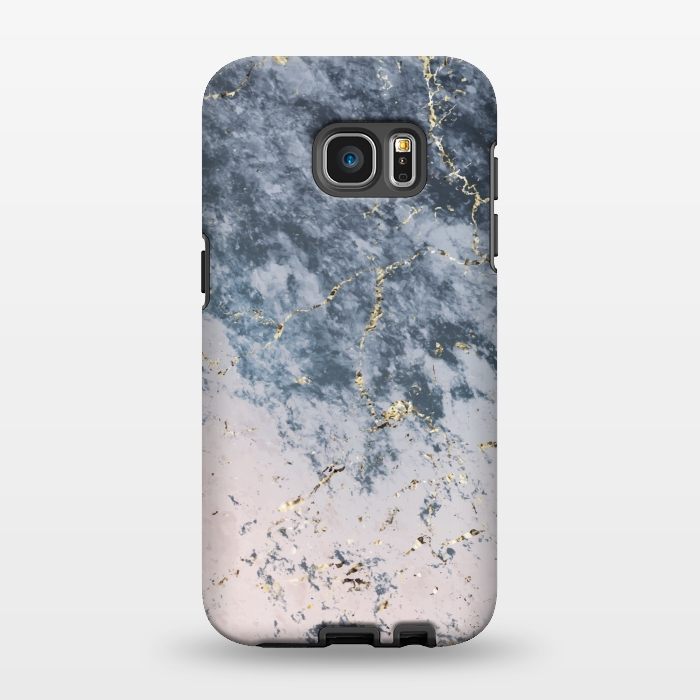 Galaxy S7 EDGE StrongFit Pink and blue marble by Winston