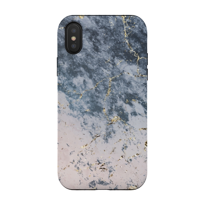 iPhone Xs / X StrongFit Pink and blue marble by Winston