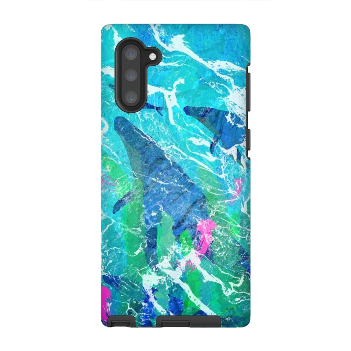 Galaxy Note 10 StrongFit Ocean whales by Steve Wade (Swade)