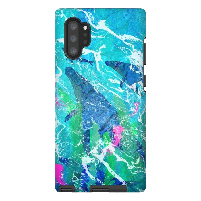 Galaxy Note 10 plus StrongFit Ocean whales by Steve Wade (Swade)