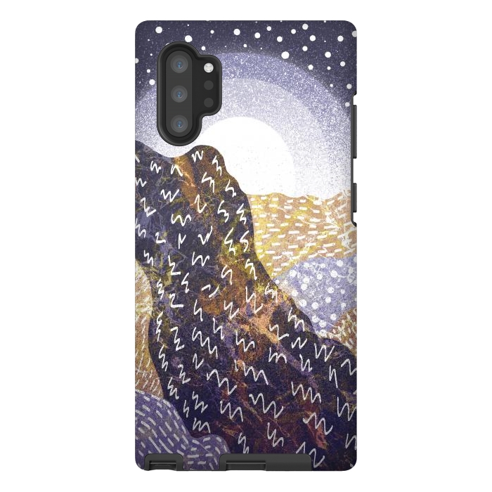 Galaxy Note 10 plus StrongFit Mauve and gold hills by Steve Wade (Swade)