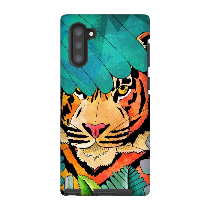 Galaxy Note 10 StrongFit Jungle tiger hunter by Steve Wade (Swade)