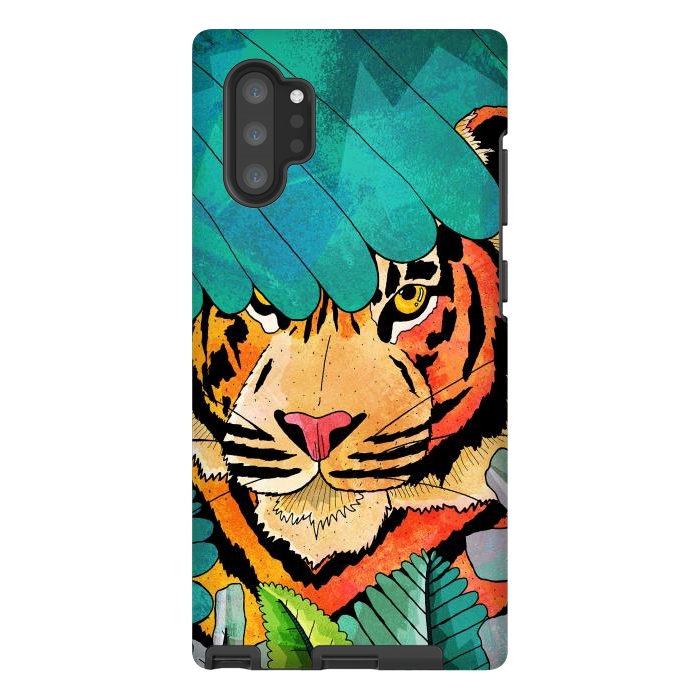 Galaxy Note 10 plus StrongFit Jungle tiger hunter by Steve Wade (Swade)