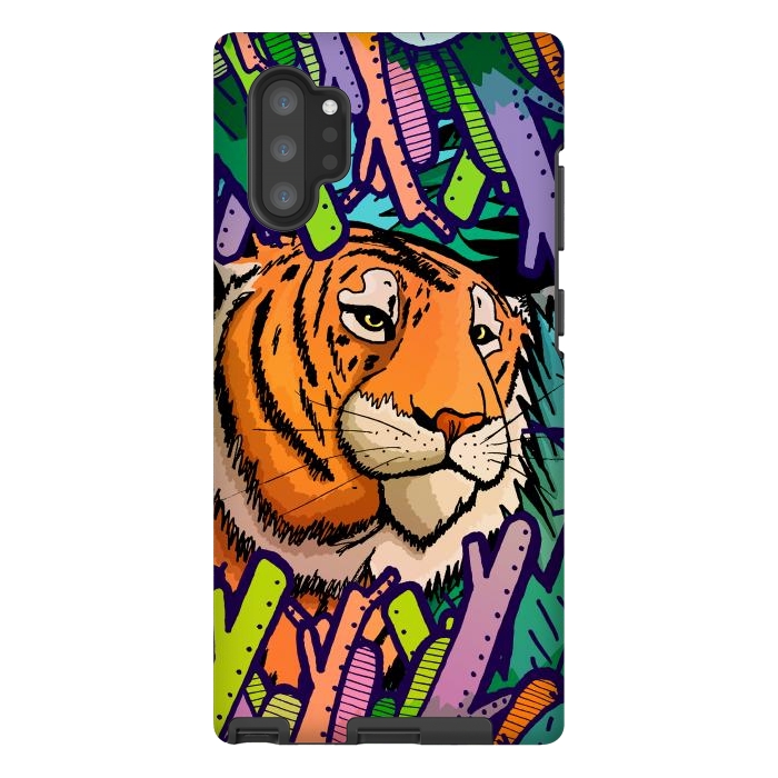 Galaxy Note 10 plus StrongFit Tiger in the undergrowth  by Steve Wade (Swade)