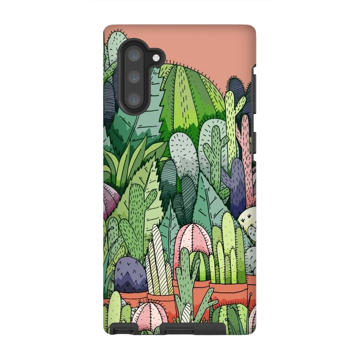 Galaxy Note 10 StrongFit Cactus Garden by Steve Wade (Swade)