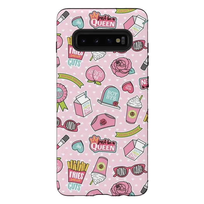 Galaxy S10 plus StrongFit Girls Fashion Design With Cute Symbols by ArtsCase