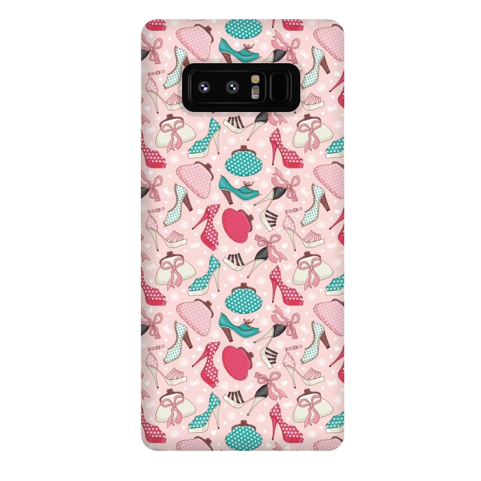 Galaxy Note 8 StrongFit Pattern With Women's Shoes And Handbags by ArtsCase