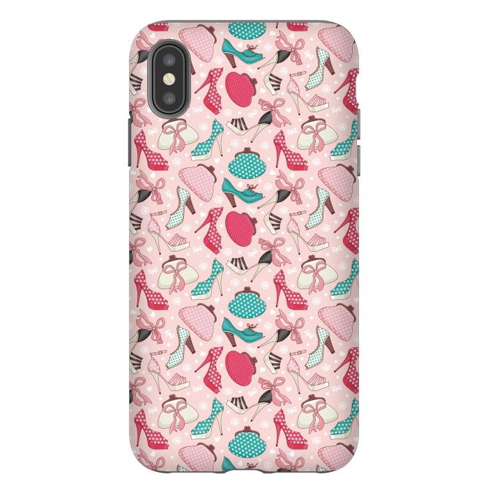 iPhone Xs Max StrongFit Pattern With Women's Shoes And Handbags by ArtsCase