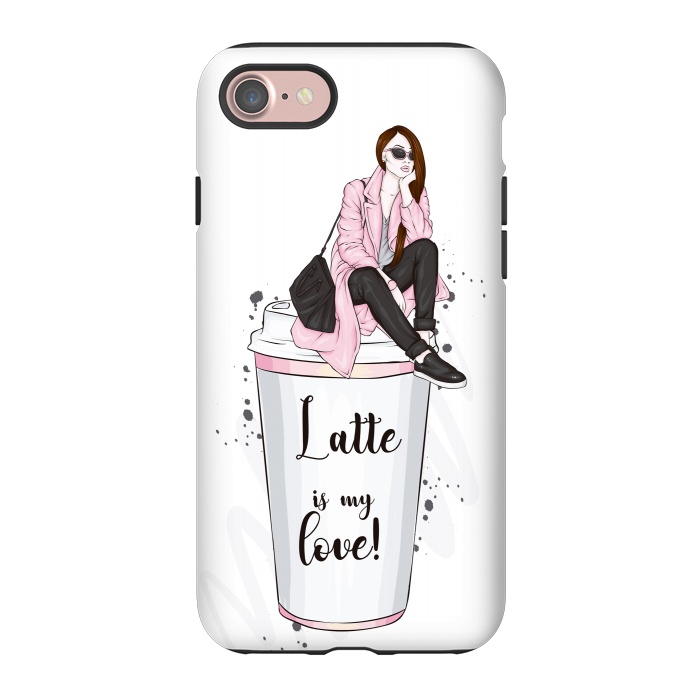 iPhone 7 StrongFit A Fashionable Woman Loves Latte by ArtsCase