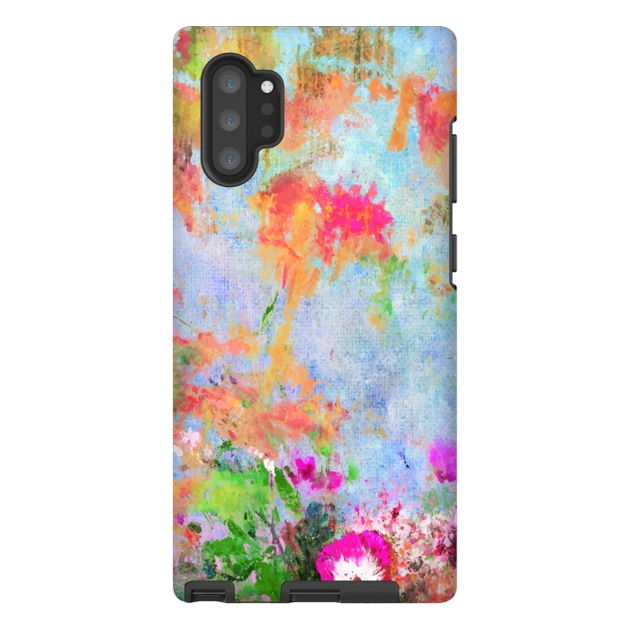 Galaxy Note 10 plus StrongFit Abstract flowers by Winston