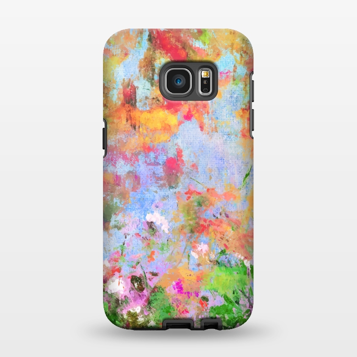 Galaxy S7 EDGE StrongFit Abstract flowers by Winston