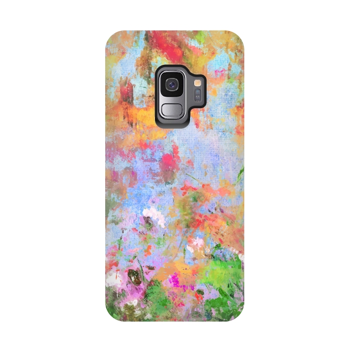 Galaxy S9 StrongFit Abstract flowers by Winston