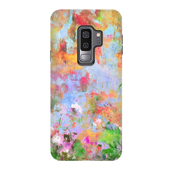 Galaxy S9 plus StrongFit Abstract flowers by Winston