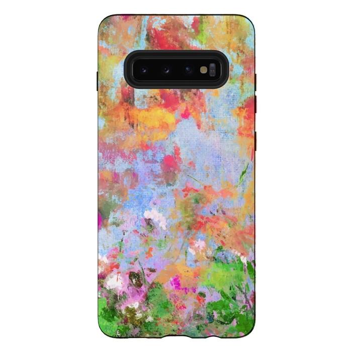 Galaxy S10 plus StrongFit Abstract flowers by Winston