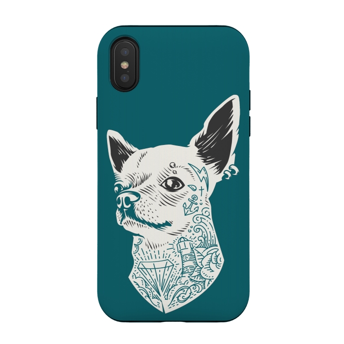 iPhone Xs / X StrongFit Tattooed Chihuahua by Winston