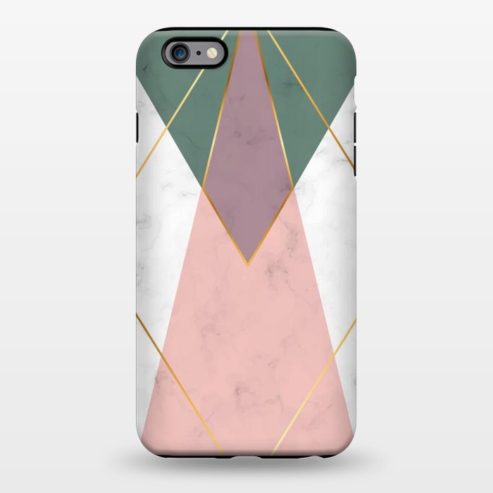 iPhone 6/6s plus StrongFit Fashion Marble Design with golden lines by ArtsCase