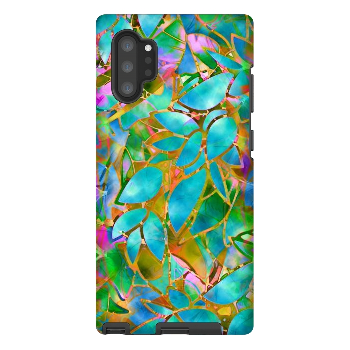 Galaxy Note 10 plus StrongFit Floral Abstract Stained Glass G265  by Medusa GraphicArt