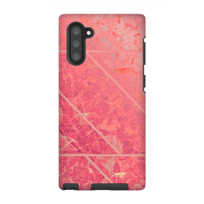 Galaxy Note 10 StrongFit Pink Marble Texture G281 by Medusa GraphicArt
