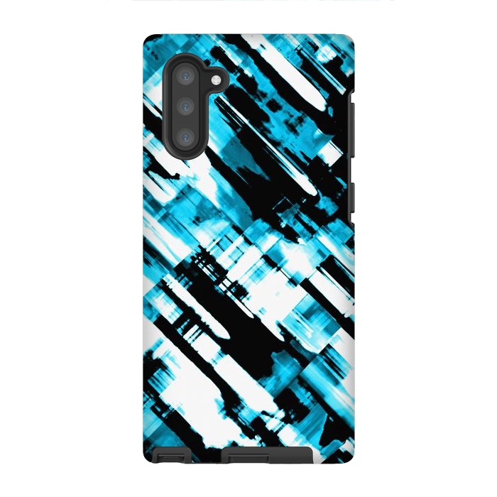 Galaxy Note 10 StrongFit Hot blue and black digital art G253 by Medusa GraphicArt