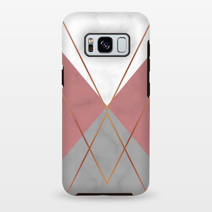 Galaxy S8 plus StrongFit Marble Geometric design II by ArtsCase
