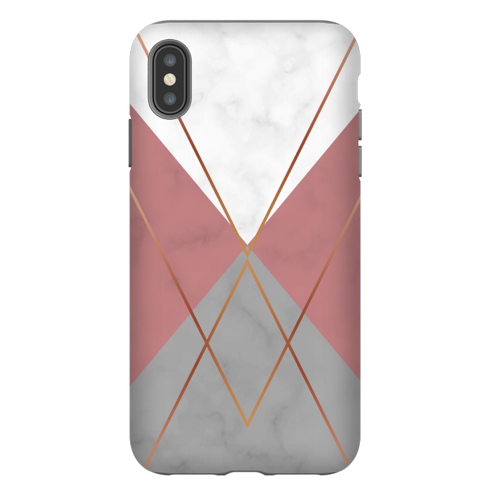 iPhone Xs Max StrongFit Marble Geometric design II by ArtsCase