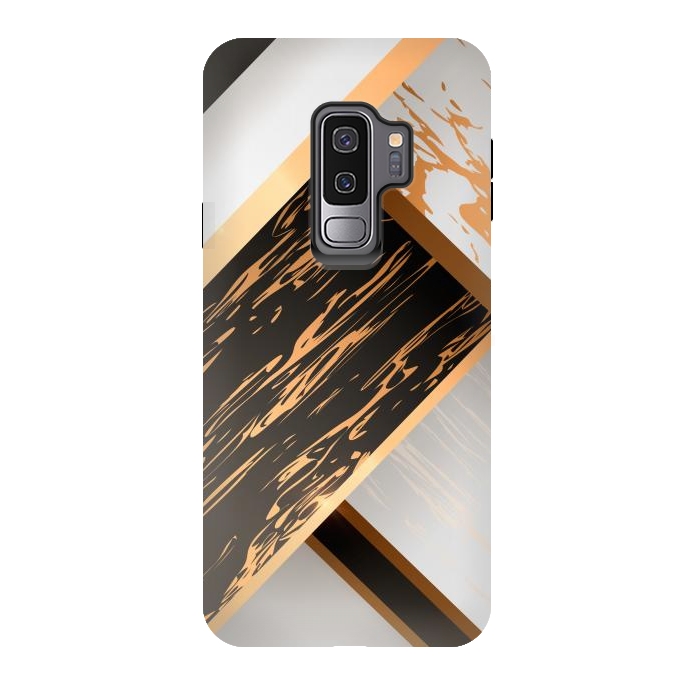 Galaxy S9 plus StrongFit Marble Geometric Design IV by ArtsCase