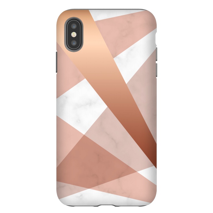 iPhone Xs Max StrongFit Marble Geometric design with peak figures by ArtsCase