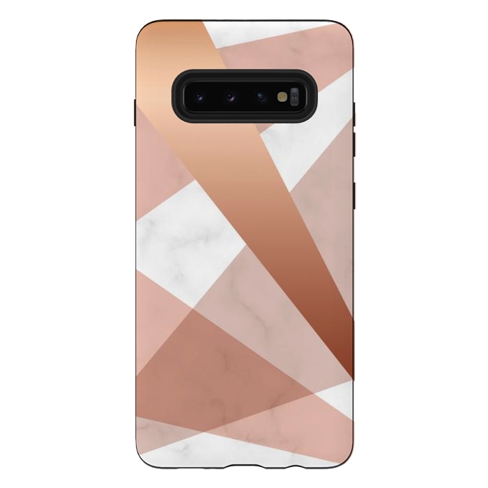 Galaxy S10 plus StrongFit Marble Geometric design with peak figures by ArtsCase