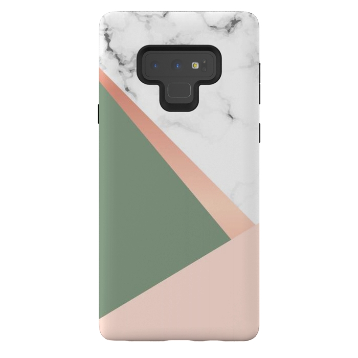 Galaxy Note 9 StrongFit Marble geometric design with triangular image by ArtsCase