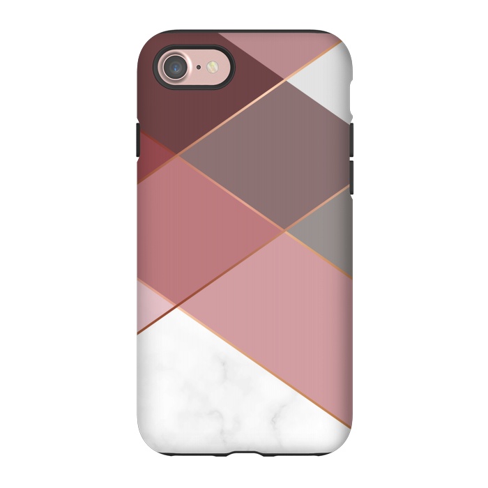 iPhone 7 StrongFit Marble Pattern Polygonal Lines by ArtsCase