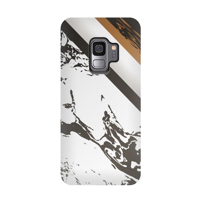 Galaxy S9 StrongFit Marble with cubes and geometric figures by ArtsCase
