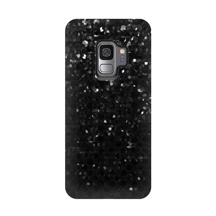Galaxy S9 StrongFit Black Crystal Bling Strass G283 by Medusa GraphicArt