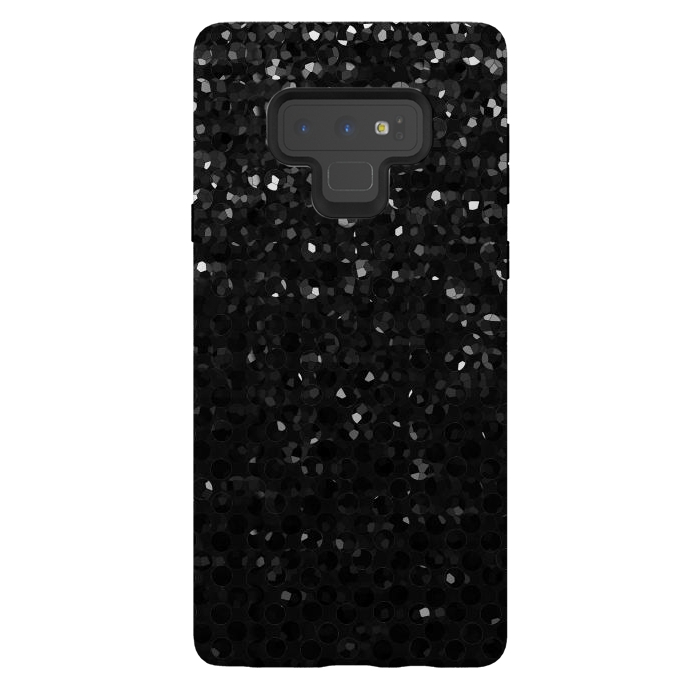 Galaxy Note 9 StrongFit Black Crystal Bling Strass G283 by Medusa GraphicArt