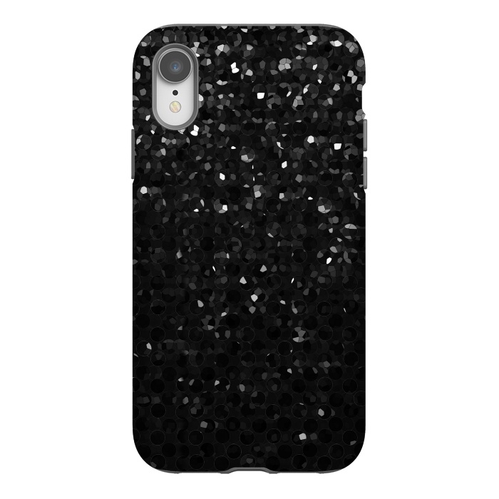 iPhone Xr StrongFit Black Crystal Bling Strass G283 by Medusa GraphicArt