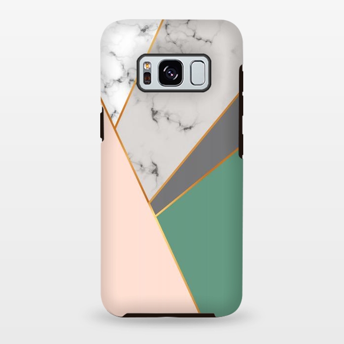 Galaxy S8 plus StrongFit Modern Geometric Design with golden lines by ArtsCase
