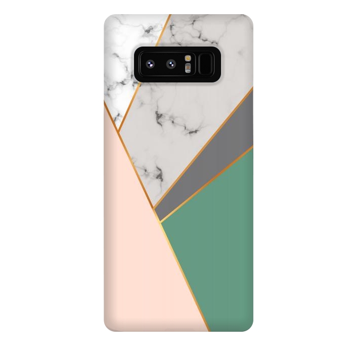 Galaxy Note 8 StrongFit Modern Geometric Design with golden lines by ArtsCase