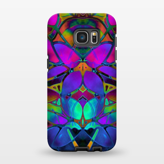 Galaxy S7 EDGE StrongFit Floral Fractal Art G308 by Medusa GraphicArt