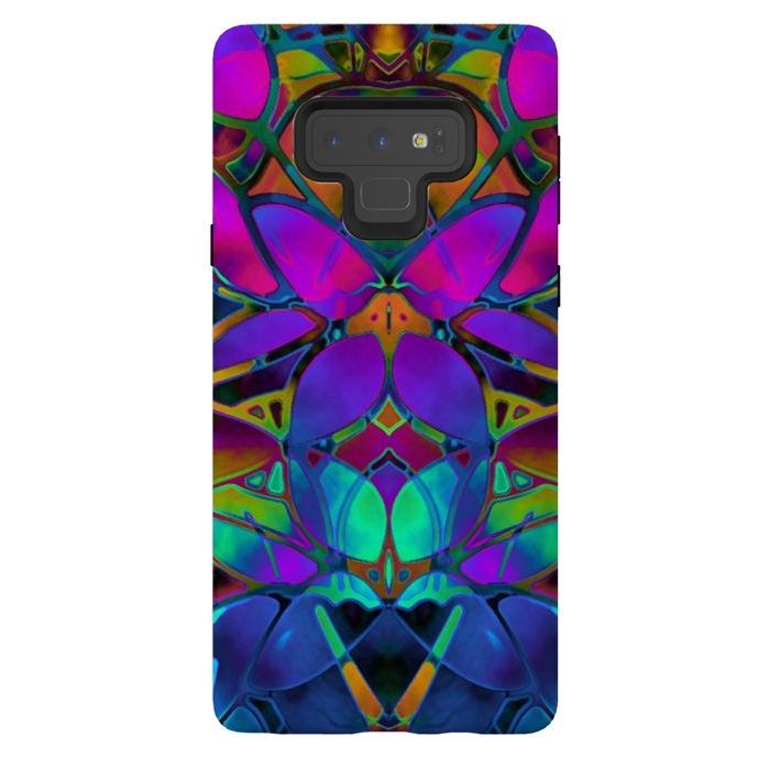 Galaxy Note 9 StrongFit Floral Fractal Art G308 by Medusa GraphicArt