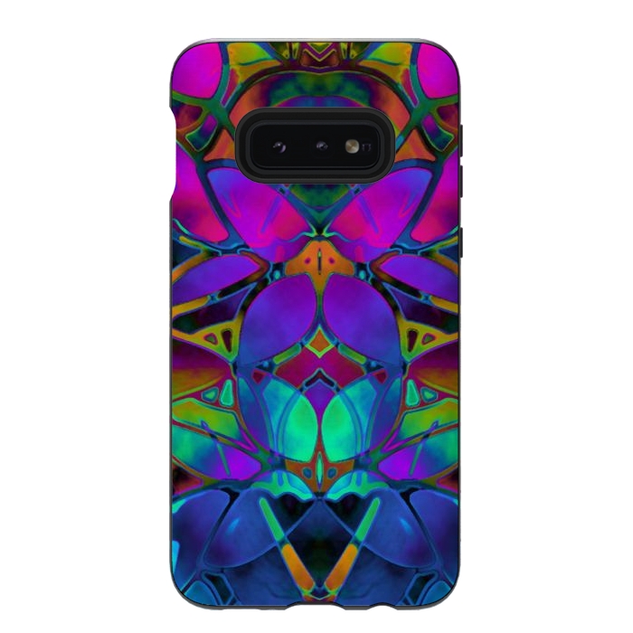 Galaxy S10e StrongFit Floral Fractal Art G308 by Medusa GraphicArt