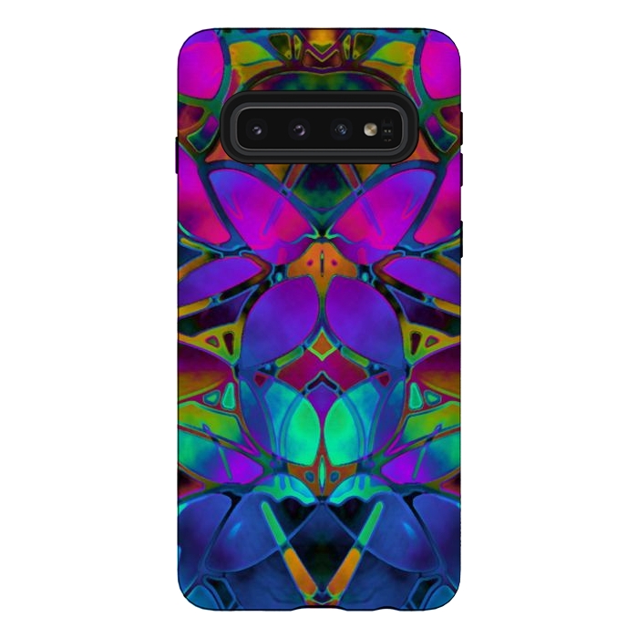 Galaxy S10 StrongFit Floral Fractal Art G308 by Medusa GraphicArt