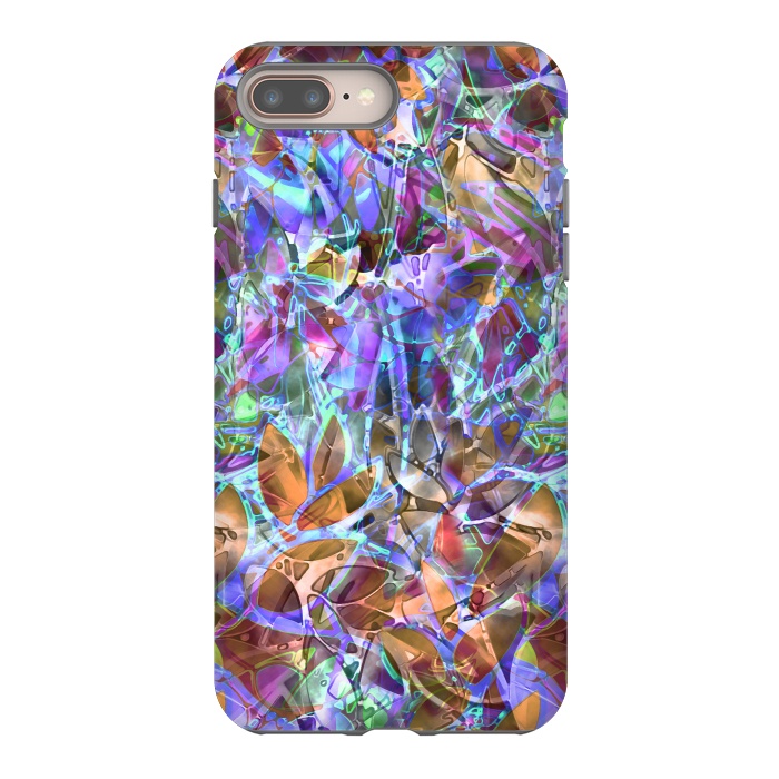 iPhone 7 plus StrongFit Floral Abstract Stained Glass G268 by Medusa GraphicArt