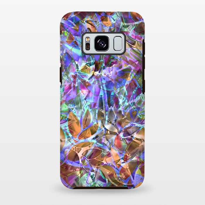 Galaxy S8 plus StrongFit Floral Abstract Stained Glass G268 by Medusa GraphicArt